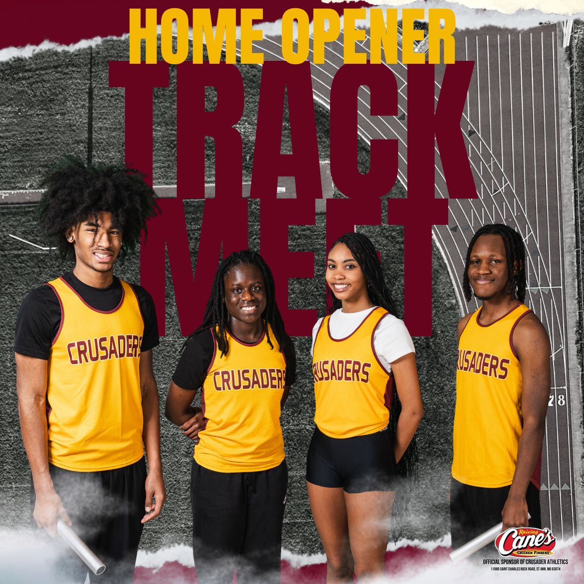 lncrusaders's tweet photo. Home Opener Today!
Crusader Track & Field is back on our home track this afternoon! Join us at 4 PM at Lutheran North as our athletes compete and kick off the season in front of the home crowd.
#LutheranNorth #CrusaderPride #TrackAndField #HomeMeet https://t.co/ZCkWuySLfB