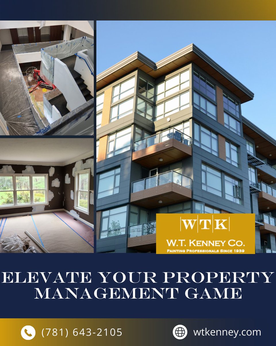 Elevate your property management game with professional painting solutions designed to protect assets and maintain a strong visual impression. 

#WTKenney #PropertyManagement #CommercialPainting #FacilityManagers #BuildingSolutions #ProfessionalContractors