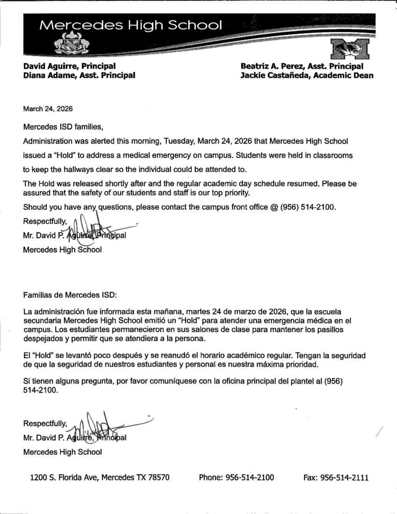 Mercedes High School tweet media