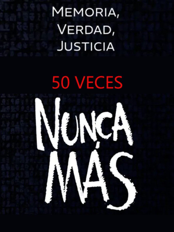 cuesta_m's tweet photo. Nunca Más #50 y siempre. https://t.co/PjFGS0OSOT