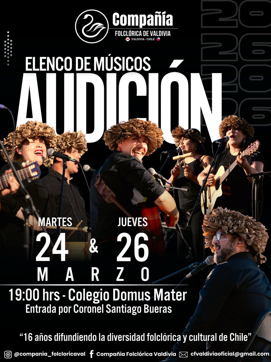 #musicos #musician #MusicLovers #folk #folklore #valdiviacl 

<a href="/munivaldivia/">MuniValdivia</a> <a href="/GOREdeLosRios/">Gobierno Regional de Los Ríos</a> <a href="/InformaAlMinuto/">Informa Al Minuto</a> <a href="/cfolcvaldivia/">Compañía Folclórica de Valdivia</a> <a href="/diariosur_rios/">Grupo DiarioSur Los Ríos | Prensa</a> <a href="/LosRiosAlDiaCL/">#DiarioLosRiosAlDia</a> <a href="/ccmvaldivia/">CCM-Valdivia</a> <a href="/culturas_cl/">Ministerio de las Culturas</a> <a href="/culturaslosrios/">Culturas Los Ríos</a> <a href="/DPRLosRios/">Delegación Presidencial Regional de Los Ríos</a> <a href="/DPPRanco/">Delegación Presidencial Provincial del Ranco</a>
