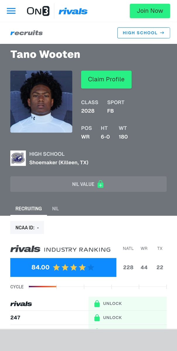 Tano Wooten 4⭐️ tweet media