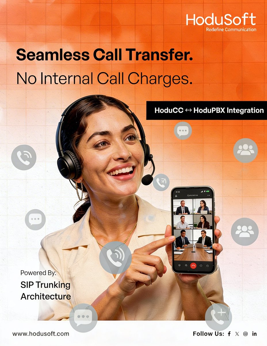Optimize call flow and reduce operational overhead with seamless HoduCC and HoduPBX integration, powered by SIP trunking.

Explore more: hodusoft.com