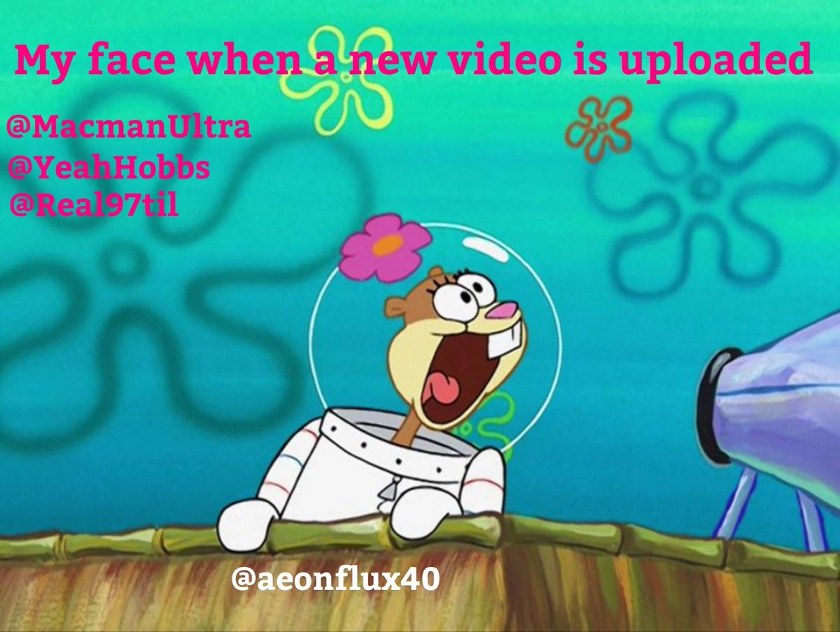 aeonflux40's tweet photo. Rewatching #SpongeBobSquarePants reaction videos on YouTube. #HibernationWeek #SandyCheeks
@MacmanUltra : "Why isn't this a meme!?"
Me : https://t.co/jNwP9nqqX5