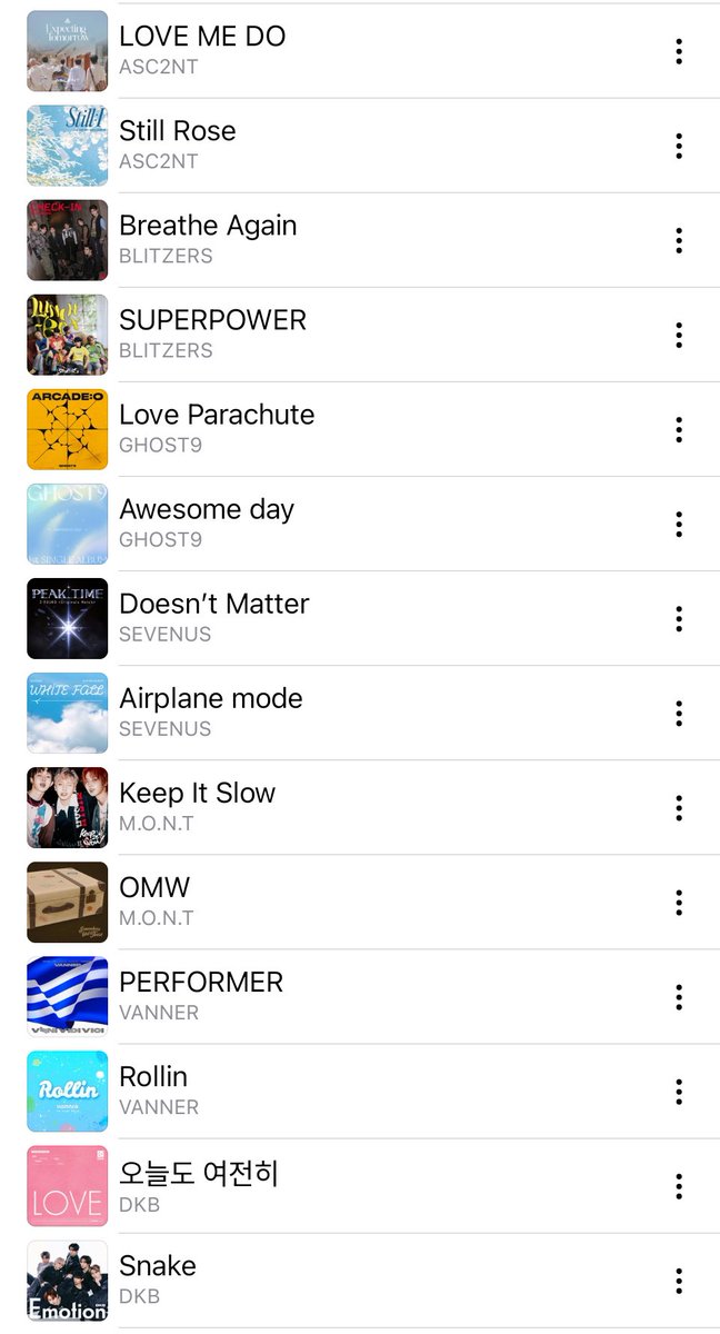 dotdotllama's tweet image. Thanks for adding #PeakTime family! 
#ASC2NT #BLITZERS #GHOST9 #SEVENUS and especially Doesn't Matter! #MONT #VANNER #DKB