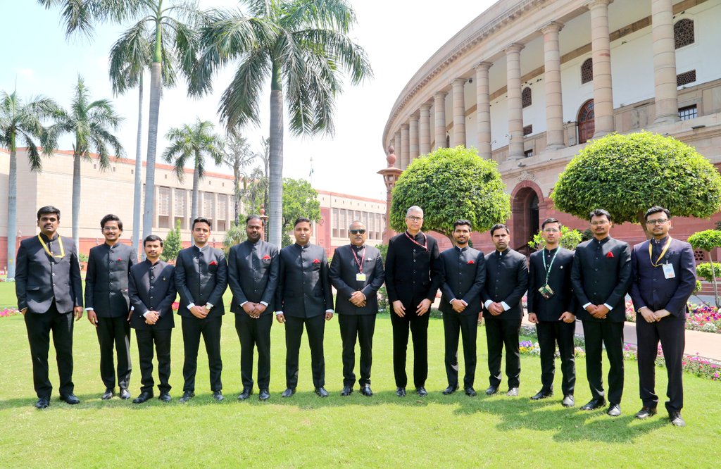 LokSabha_PRIDE's tweet photo. @LokSabhaSectt As part of the programme, the Officer Trainees visited the iconic Parliament House Complex 🇮🇳 and witnessed the proceedings of the Rajya Sabha.
#ParliamentOfIndia #StudyVisit #OfficerTrainees #INAS #DemocraticExposure
3/n https://t.co/EMsAeuPN5i