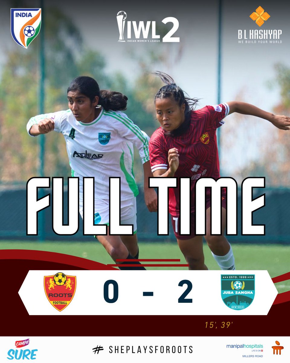 Not to be today.

All to play for in the final 2 games 💪

#RootsFC #RootsWomen #IWL2 #ShePlaysForRoots