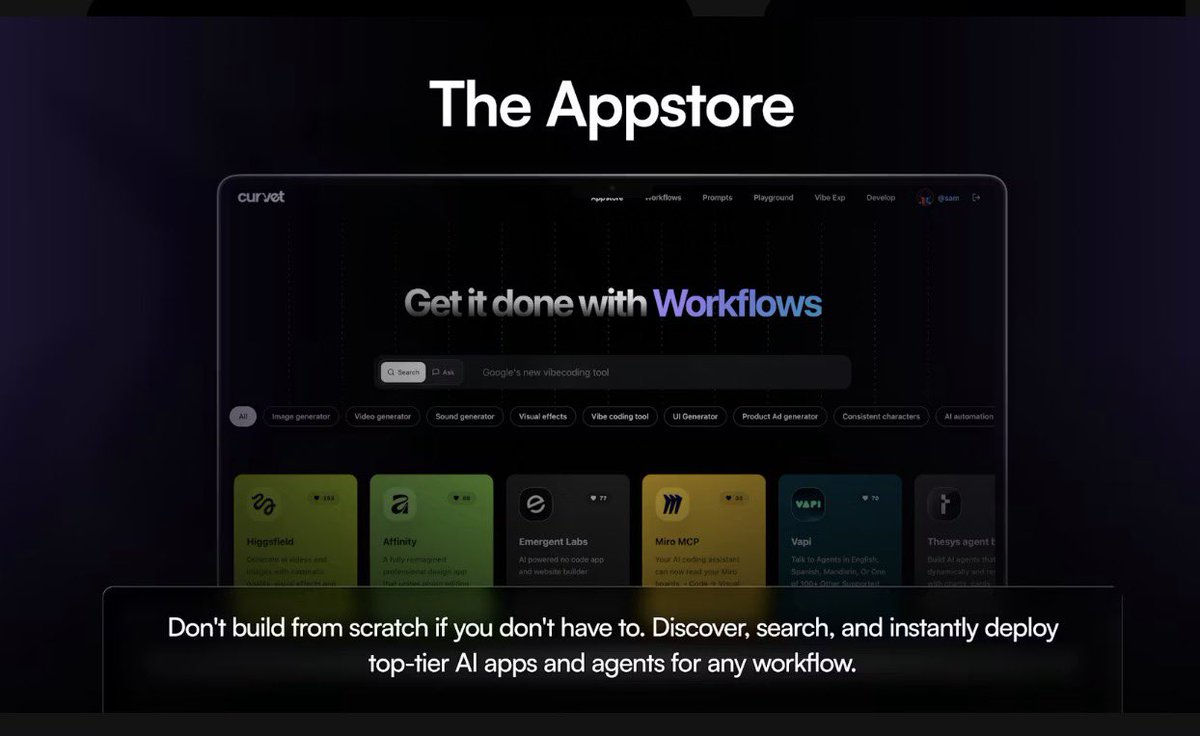 kashpriya834's tweet image. What if apps didn’t need to be downloaded… they just appeared when needed? 

That’s what Curvet is building 🤯

👉 curvet.in

We are live on Product hunt you’re support means a lot : 

producthunt.com/products/curvet

#AI #Startups #FutureTech #ProductHunt