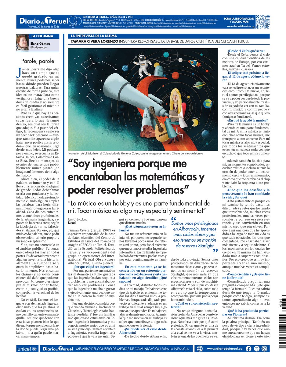CEFCA_OAJ's tweet image. "Cada día, cada proyecto es diferente" ✨

En #CEFCA, además de investigador@s, ingenier@s y estudiant@s… también tenemos nuestras propias pioneras 👩‍💻

🔹 Tamara Civera, responsable de la base de datos científica
Forma parte del proyecto #Pioneras 💜

📖 Descubre su historia