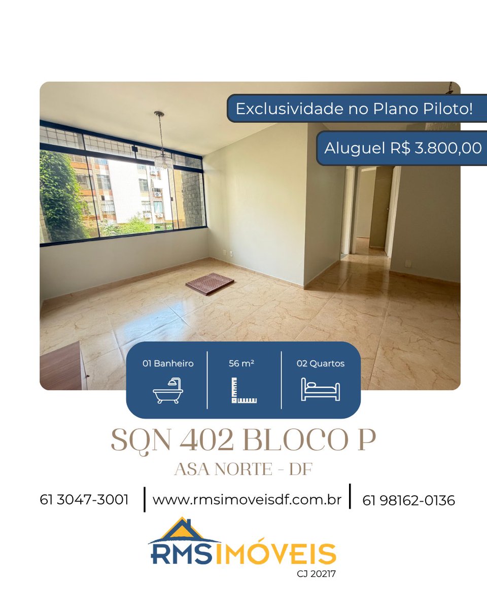 RMSimoveisdf's tweet image. More na SQN 402, no coração do Plano Piloto 🌿
Apê com 2 quartos, armários, bem distribuído e perto de tudo!
Aluguel: R$ 3.800 | Cond.: R$ 880

Agende: (61) 98162-0136

#PlanoPiloto #Brasília #AluguelDF #ImóveisDF #MorarBem #RMSImóveis #ApartamentoDF #VidaPrática