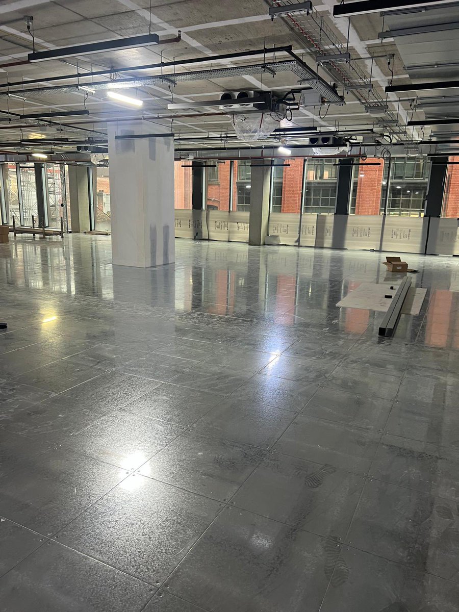 siteform_f's tweet photo. We’re excited to announce the start of a major new project in Manchester for one of our Tier 1 clients.
Our team has officially commenced work on a 9,000m² raised access flooring installation, we’ll also be delivering and installing high-quality soft flooring throughout the hotel https://t.co/2CPz8ur8bB