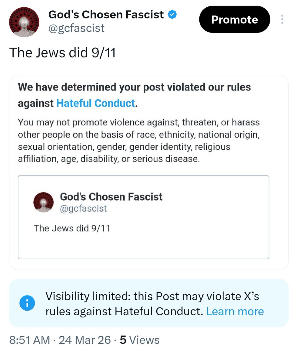 God's Chosen Fascist tweet media