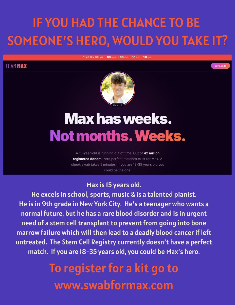 1067Litefm's tweet photo. NYC, let’s come together to help a young New Yorker find a life-saving stem cell match. For people battling blood cancers and diseases, a donor can mean the difference between life and death.

Joining the donor registry is simple: https://t.co/XOg7pR8PS8 https://t.co/3YuEnTiHXl