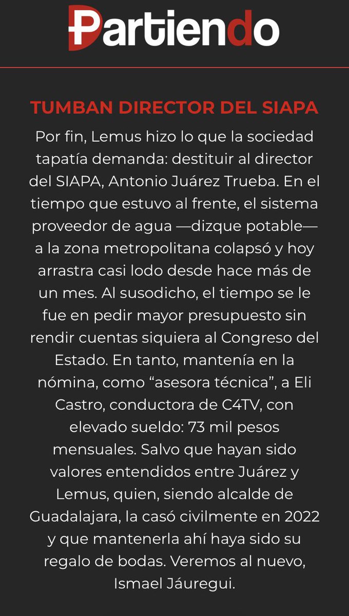 Partidero tweet media