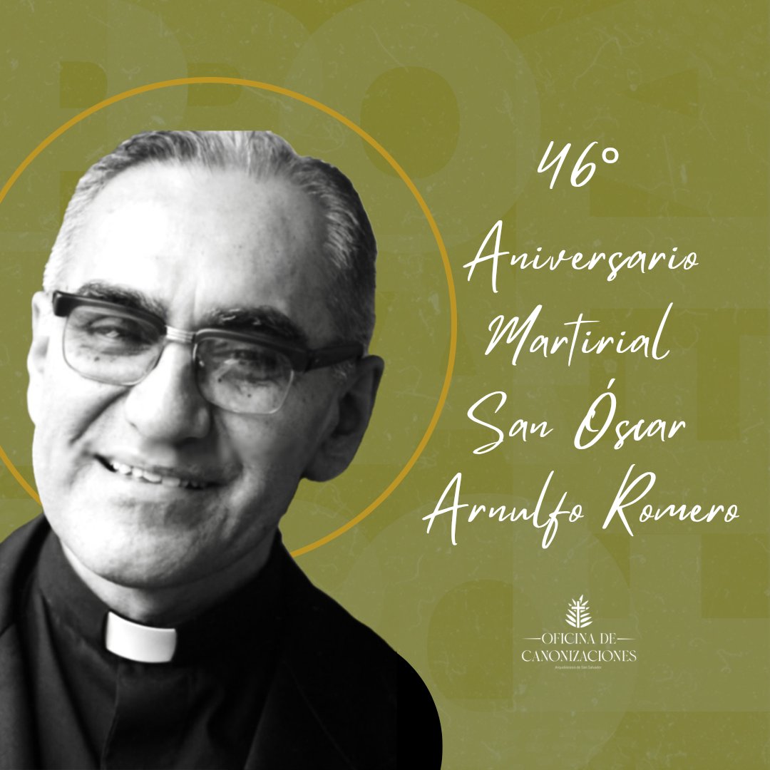 SOscarRomero's tweet photo. A 46 años del martirio de San Óscar Arnulfo Romero, su voz sigue viva 🙏✨

Su vida fue entrega, su palabra verdad y su sangre, semilla de esperanza 🌿❤️
Que su testimonio nos inspire a vivir con fe y justicia ✝️🕊️

#SanOscarRomero #RomeroVive #24DeMarzo #FeYJusticia https://t.co/4HSAB5rxoD
