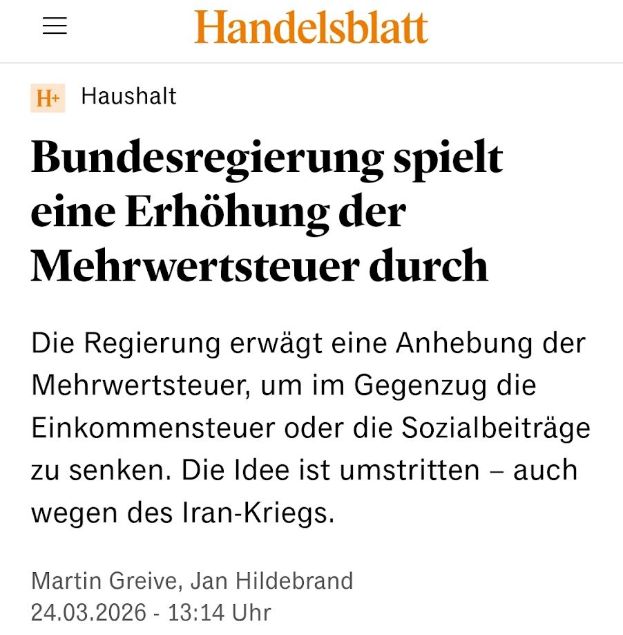 Es ist immer dieselbe Logik – bloß nicht oben ran, stattdessen lieber den täglichen Konsum verteuern, was mittlere und untere Einkommen am härtesten trifft. Die haben echt einen Knall.