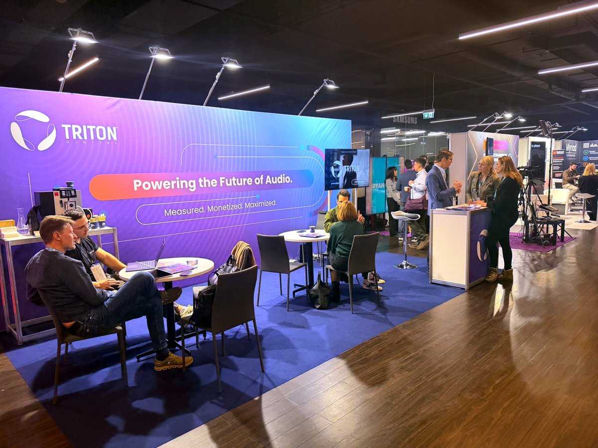 TritonDigital's tweet image. We’re still here at Radiodays Europe today!

Don’t forget to stop by Booth #3 and meet Benjamin Masse, Alexandre Rifflard, Sharon Taylor, Daniel Karlsson, and Ian Huang.

Come connect!

#RDE2026 #DigitalAudio #TritonDigital