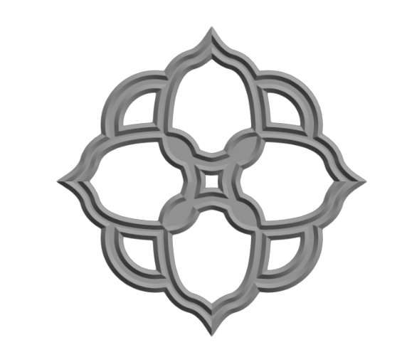 dikn_vr's tweet photo. これはふとこういうのイラレで作ったほうが楽なんだよなァ～……作れなかったっけ　ってやったら作れた飾り　ドマイナー機能なんですがIllustratorにはパスから3Dを生成する機能が存在していてobjファイルを書き出せる　マイナーすぎる https://t.co/npYdVa9Jhy