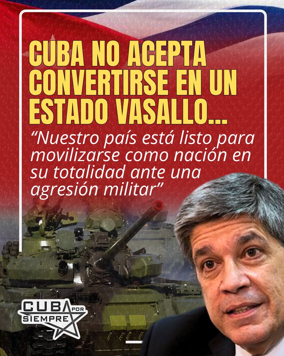 🇨🇺 El Viceministro de Relaciones Exteriores de Cuba, Carlos Fernández de Cossío, declaró que Cuba, como nación soberana, se mantiene preparada para defenderse ante cualquier posible agresión militar. #CubaVencerá #CubaEstáFirme #CubaCoopera #BMCGuineaBissau