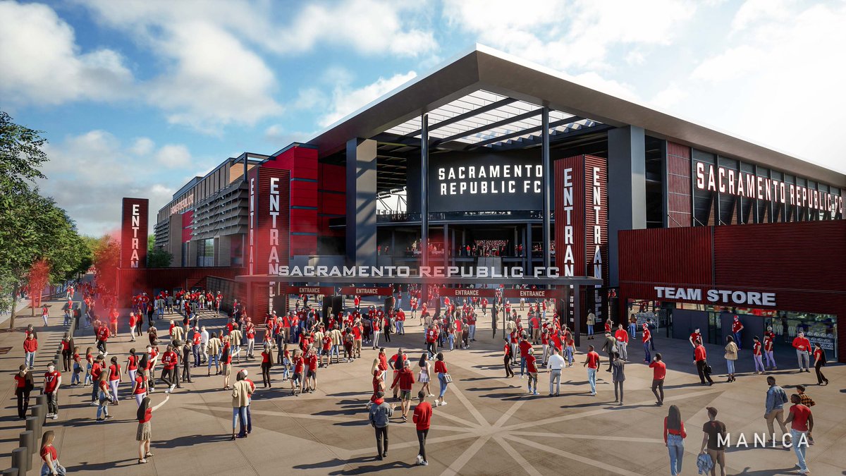 JakeGadon_TV's tweet photo. .@SacRepublicFC is going BIGGER ⚽️🏟️

The club is now planning a 20,000-seat stadium in the Sacramento Railyards — a major jump from the original 12,000-seat vision.

The venue will feature:
•Open-air design with a fixed canopy covering every seat
•Expandable capacity up to 27,000 for concerts
•Flexibility to host soccer, football, rugby & more

The project cost is now up to $350 million, and will be privately funded by Wilton Rancheria.

A massive statement for the future of sports & entertainment in Sacramento

@CBSSacramento