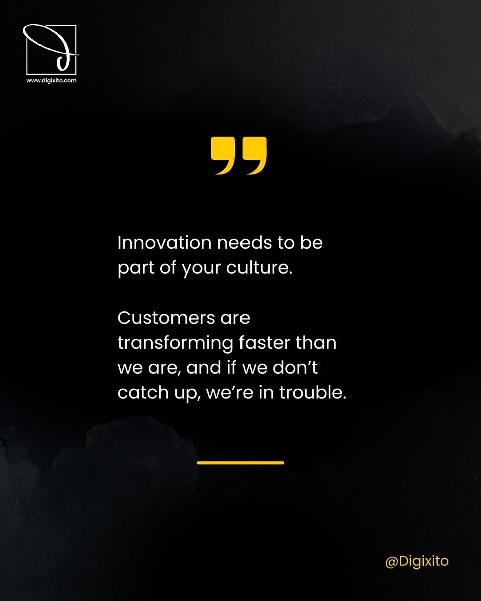 digixito's tweet photo. The future belongs to brands that innovate like it's in their DNA. Customers don't wait. They transform, upgrade, and move on.

Is your brand keeping pace? Innovation must live in your culture, not just your roadmap.

Make change your constant. Connect with Digixto today. https://t.co/Ntzs2CIWZv