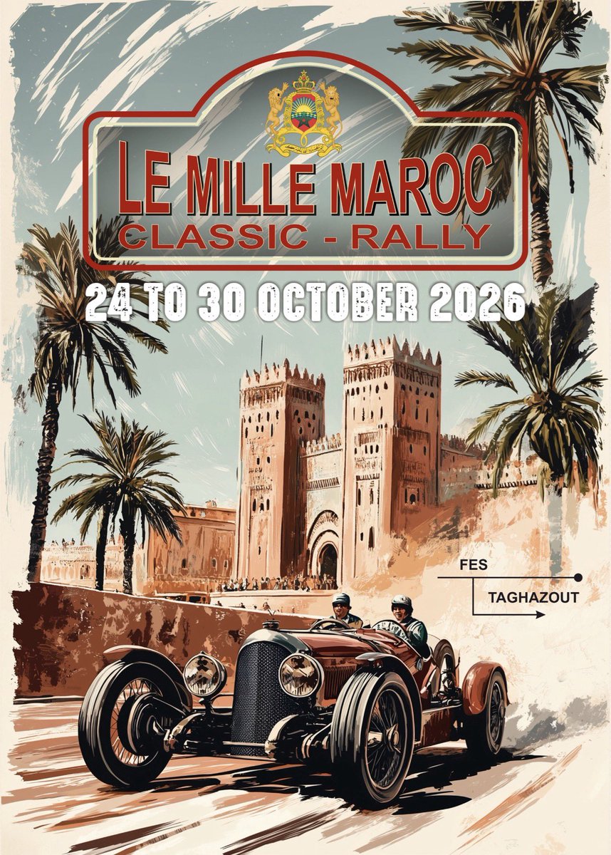 RadeletJean's tweet photo. “Mille Maroc Classic Rally 2026 : une aventure unique à travers les paysages du Maroc, entre désert, montagnes et routes mythiques, au volant de voitures de caractère. Un voyage entre passion, découverte et authenticité.” https://t.co/AUbI1VbusN