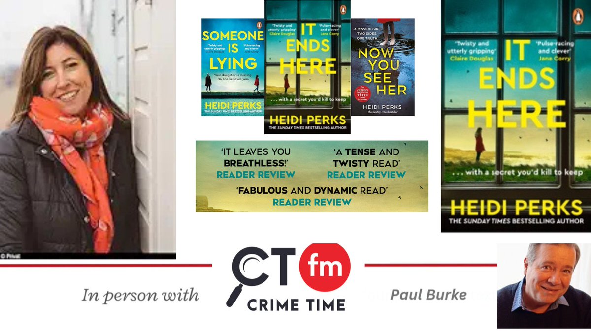 CrimeTimeUK's tweet photo. New @HeidiPerksBooks @PenguinUKBooks IT ENDS HERE
@podfollowhq https://t.co/rktJB3jQRx https://t.co/S6vmAHRl3o @Spotify https://t.co/LgYrOvLFda
@CrimeTimeUK @GalleryBooks @Nelle_Andrew #ItEndsHere
@Paulodaburka @BarryForshaw3 @VictoriaSelman https://t.co/tUA3hpap2o