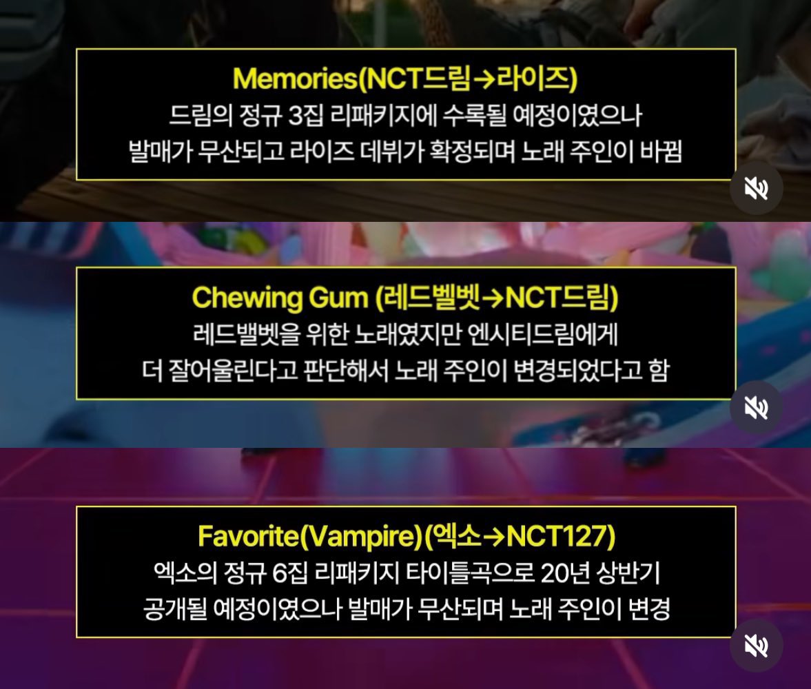 wait i knew abt chewing gum was supposed to be rv's song but 😯 favorite was supposed to be exo's title track back in 2020 but it went to 127 &amp; memories was supposed to be dream's b-side bfre it goes to riize