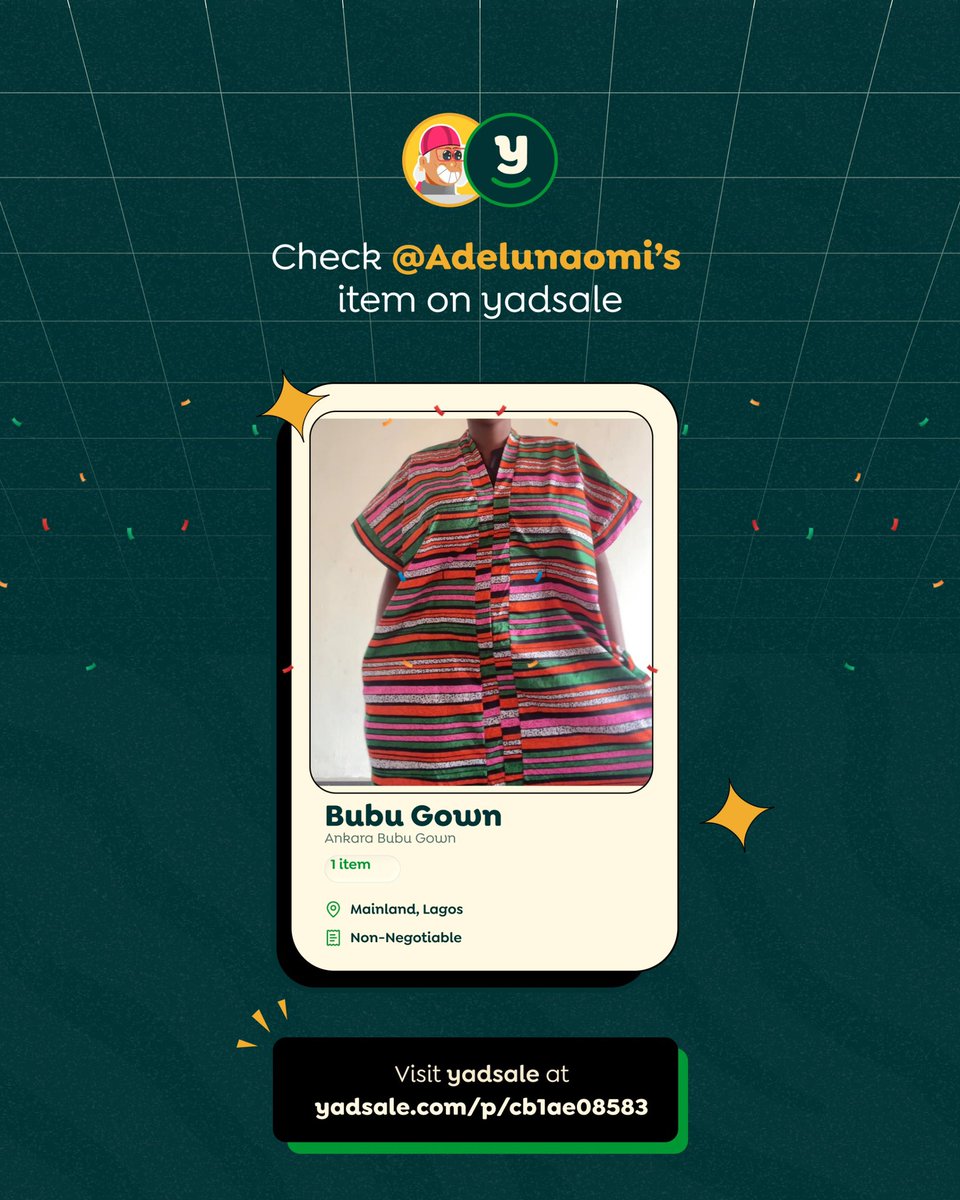 Meet Naomi — economics student, part-time creative, and the friend who always knows where to find great clothes at great prices.
She turned that instinct into a business: the7kbubugownstore, where she sells quality Ankara Bubu gowns. Every piece is inspected, ironed, and neatly