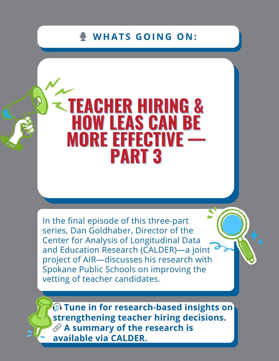 NASDTEC's tweet photo. In this, the 3rd part of our series on teacher hiring, Dan Goldhaber, Director CALDER, discusses his research with the Spokane School District concerning vetting of teacher candidates. https://t.co/vhZJ41p3nH

Join our concluding webinar on 4/16/26: https://t.co/6T0b2QODol https://t.co/OFIwxzSGpq