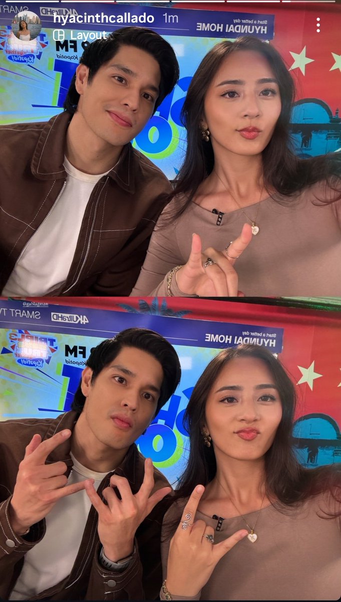 abycadoo's tweet photo. that iconic hygab pose 🤘🏼

OJTHOL TV5 MEDIADAY https://t.co/fhLVeta87C