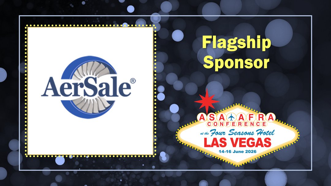 aviationsupp's tweet image. Celebrating AerSale, Inc. as a distinguished #FlagshipSponsor for #ASAAFRA2026 🚀 
Grateful for your continued partnership and support! ✈️ 
#ASAMember #ASA100 #AS9120 #ASACB #AFRAMember #AFRAAccredited #MRO #Sales #Leasing #PartsSales #USM #EngineeredSolutions #AviationExcellence