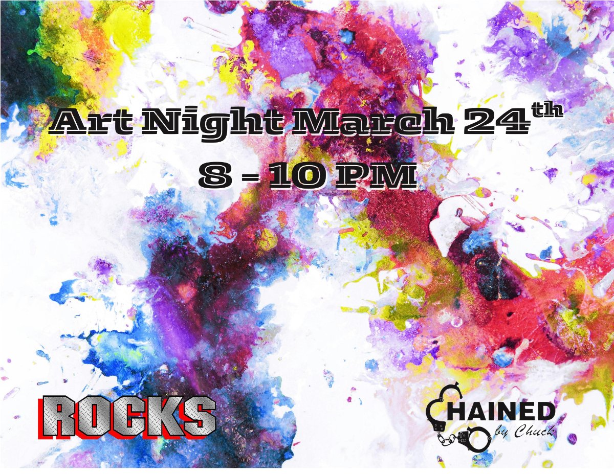 Dolans75's tweet photo. Art Night Tonight at #ROCKS77 - https://t.co/fzIaf2t0bc https://t.co/Nx09a8jEao