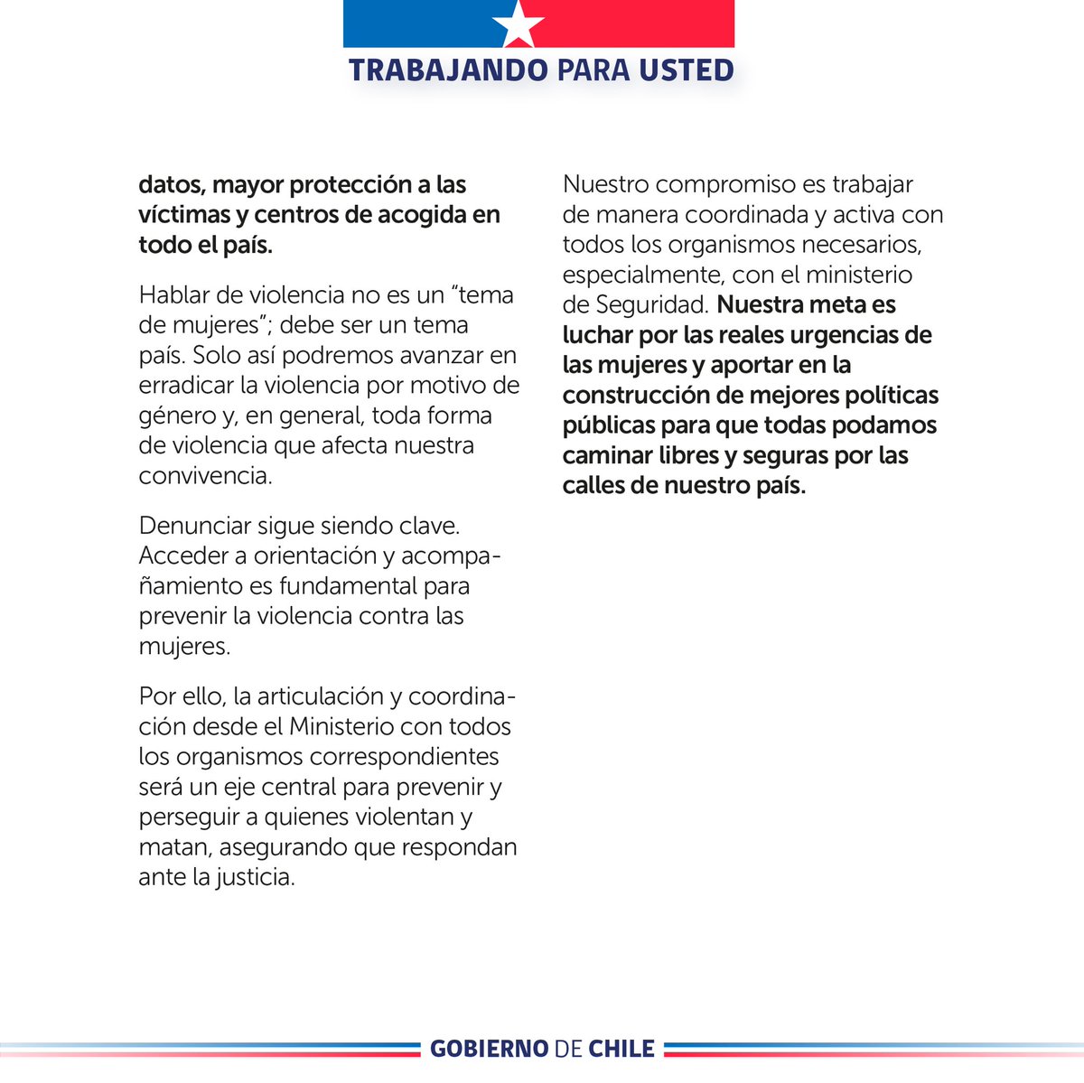 Ministerio de la Mujer y la Equidad de Género tweet media