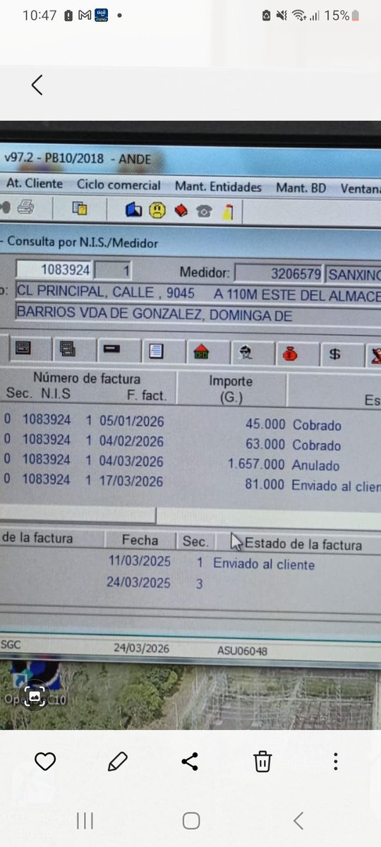 Les cuento que la factura de Gs 1.657.000 que envio la <a href="/ANDEOficial/">ANDE Página Oficial</a> fue anulada después de tantos reclamos