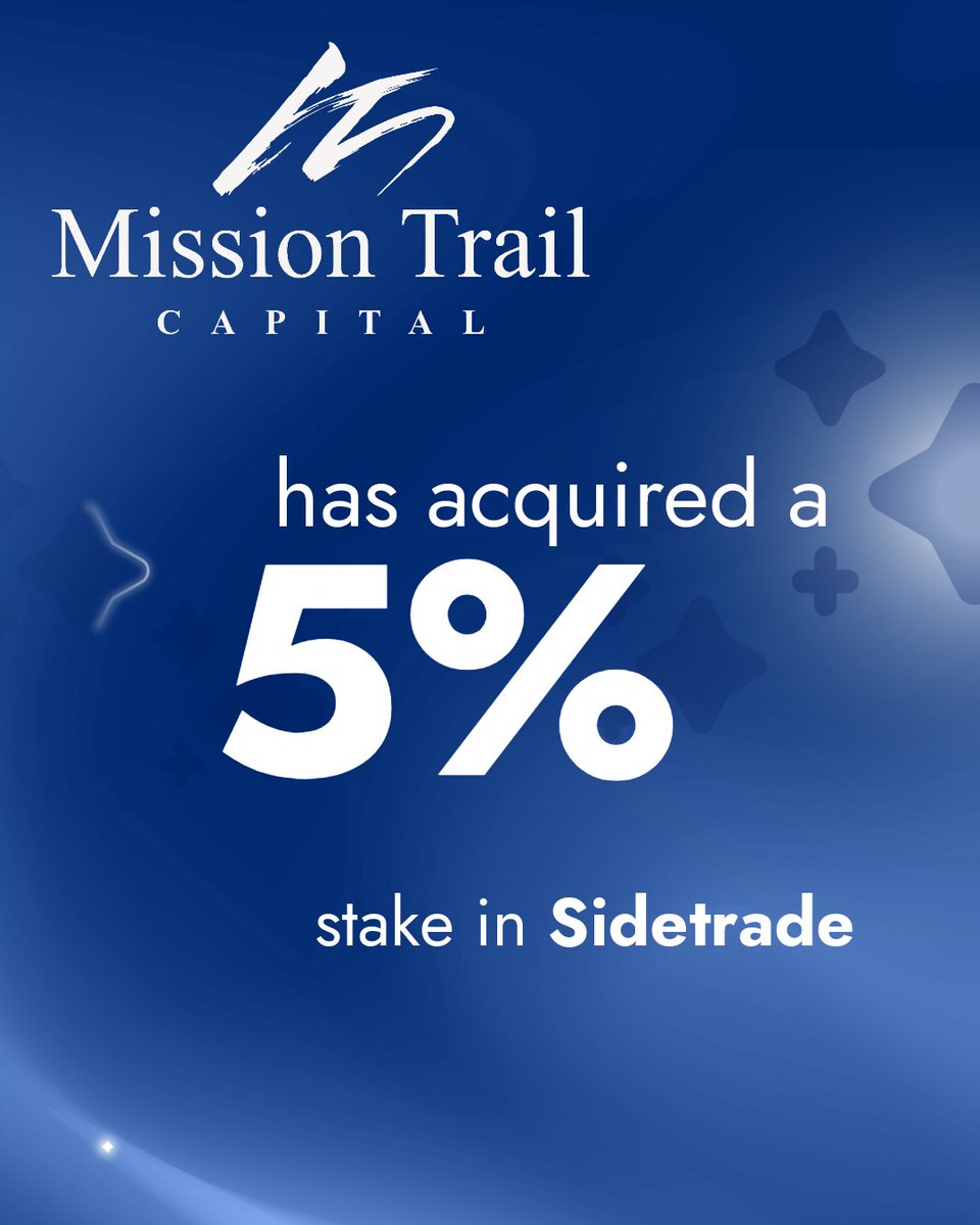 Sidetrade's tweet photo. 1/ Mission Trail Capital took a 5.39% stake in Sidetrade.
Second US firm to cross a major ownership threshold in three months.
Here's what's behind it.
⬇️ https://t.co/sTfBIK6OqB