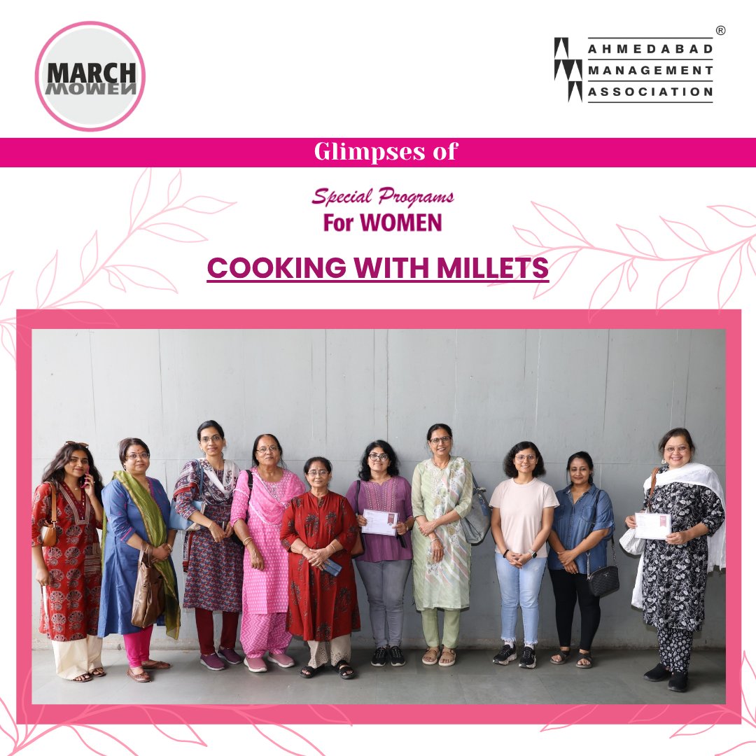 ama_ahmedabad's tweet image. At AMA, Cooking with Millets by Ms. Jayshree Chauhan turned learning into a hands-on experience.

Participants actively engaged in preparing simple, nutritious recipes, discovering how millets can be seamlessly added to everyday cooking for a healthier lifestyle.

#ama #amaindia