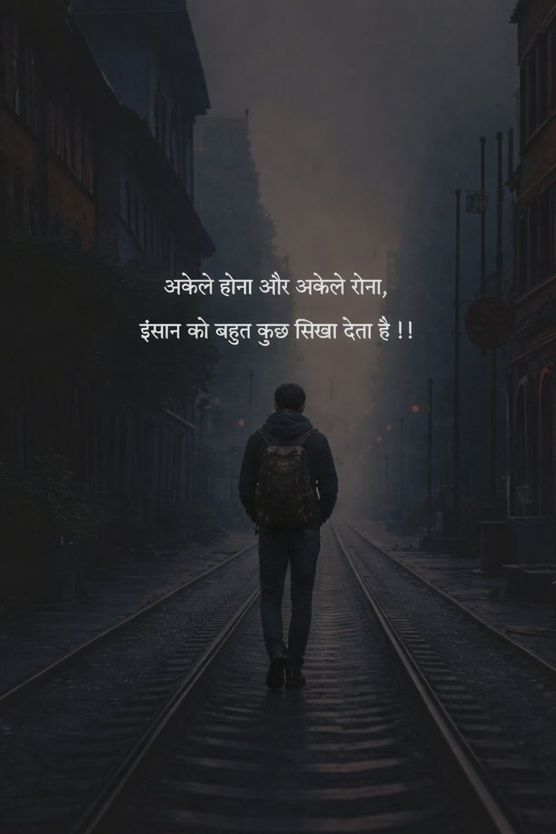 ACHYUTA__'s tweet image. अकेले होना और अकेले रोना…
इंसान को बहुत कुछ सिखा देता है।

#LifeTruth #AloneJourney #SelfLearning #DeepThoughts