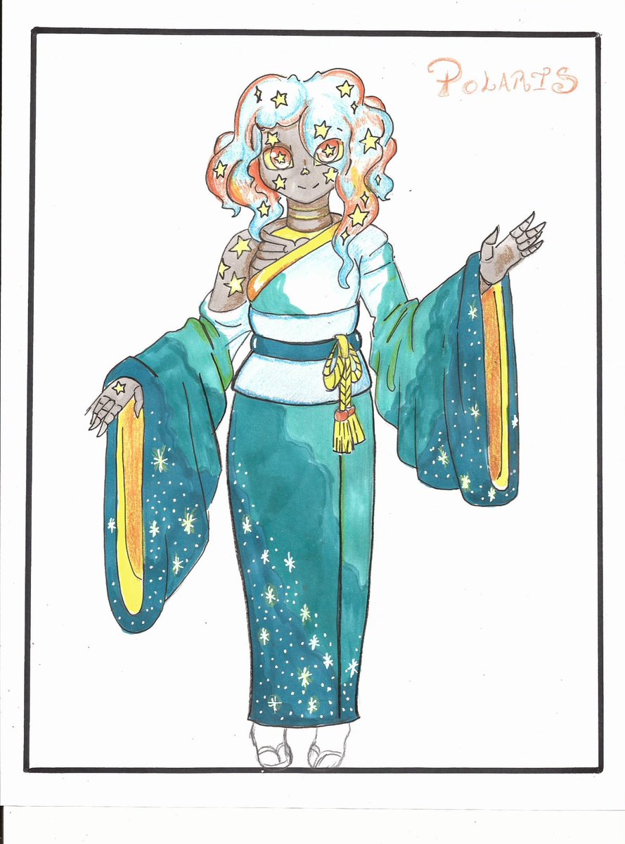 ⭐Polaris ✨

Ayer hice un Oc con uno de esos videos de opciones de pausa para crear oc. Aunque en la ropa y colores me tomé libertades 💖✨⭐
Me encantó como quedó ✨⭐

#dibujotradicional