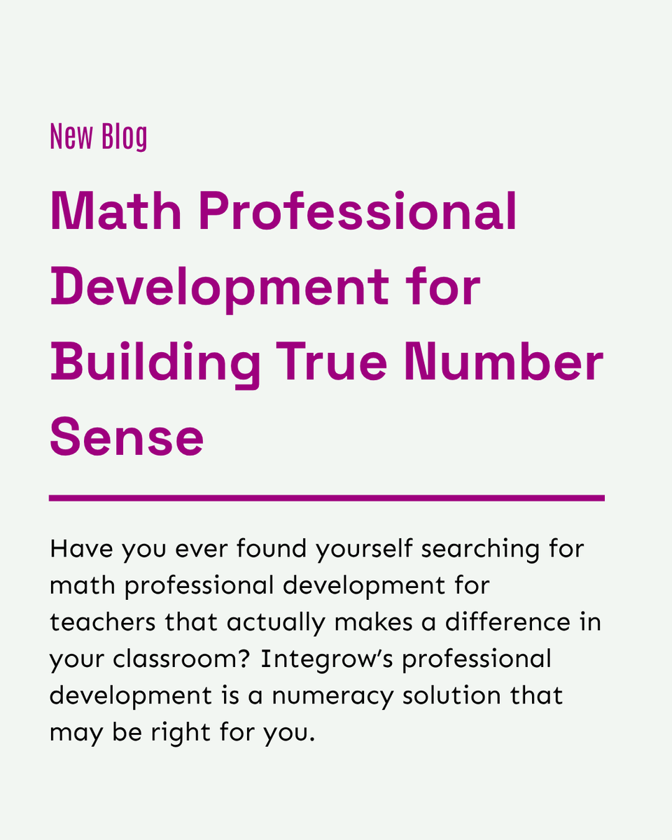 Integrow Numeracy Solutions tweet media