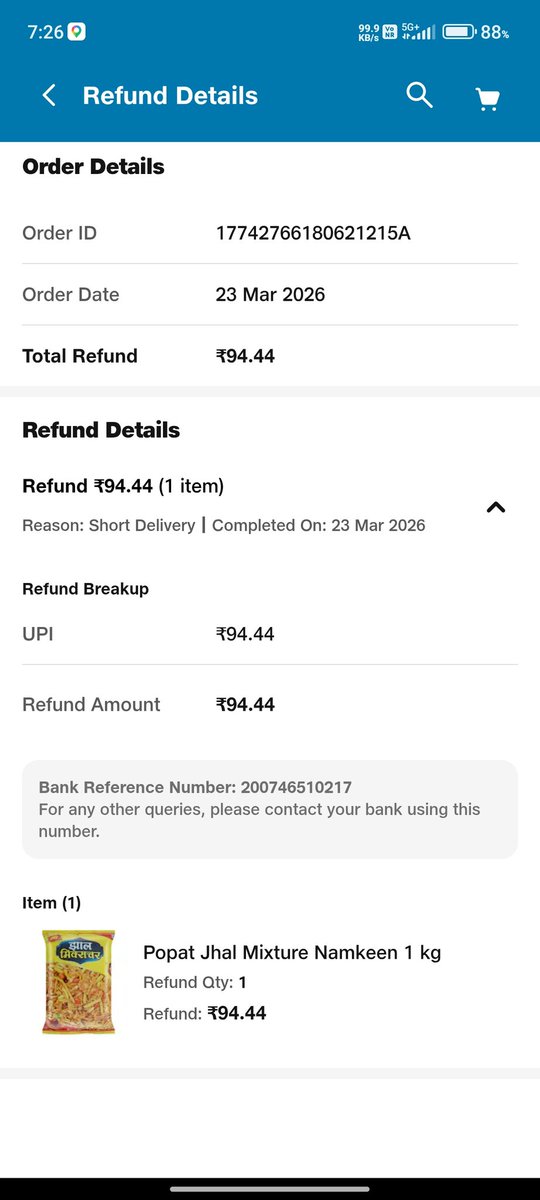 Dear Jiomart please refund my money <a href="/JioMart_Support/">JioMart Support</a>