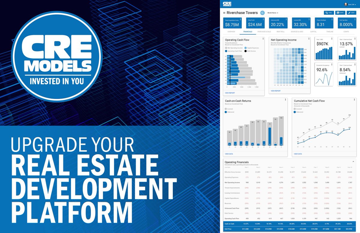 Most development models break when deals get complicated.

Mixed-use projects. Construction budgets. Complex waterfalls.

The CRE Suite from CREModels gives developers powerful tools to model deals faster and more accurately. buff.ly/G2HUBWj