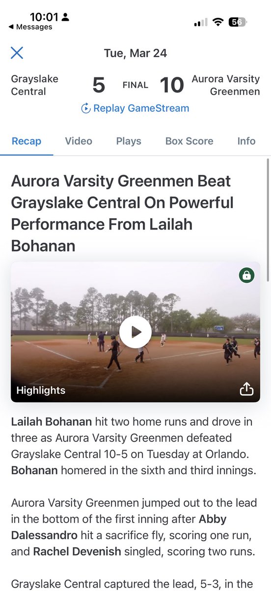 Aurora Softball tweet media