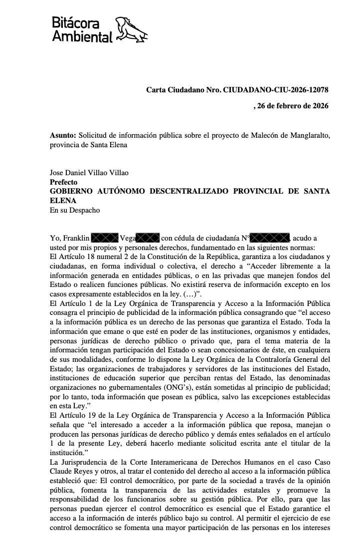 BitacoraEc's tweet image. #Manglaralto #TortugasMarinas #DesProtecion
Prefecto Villao: cemento sobre nidos de tortugas marinas en peligro de extinción y cero respuestas
Sr Daniel Villao @JDanielVillao, prefecto de Santa Elena,
El caso Manglaralto ya no es discurso, es evidencia.
Estos son los