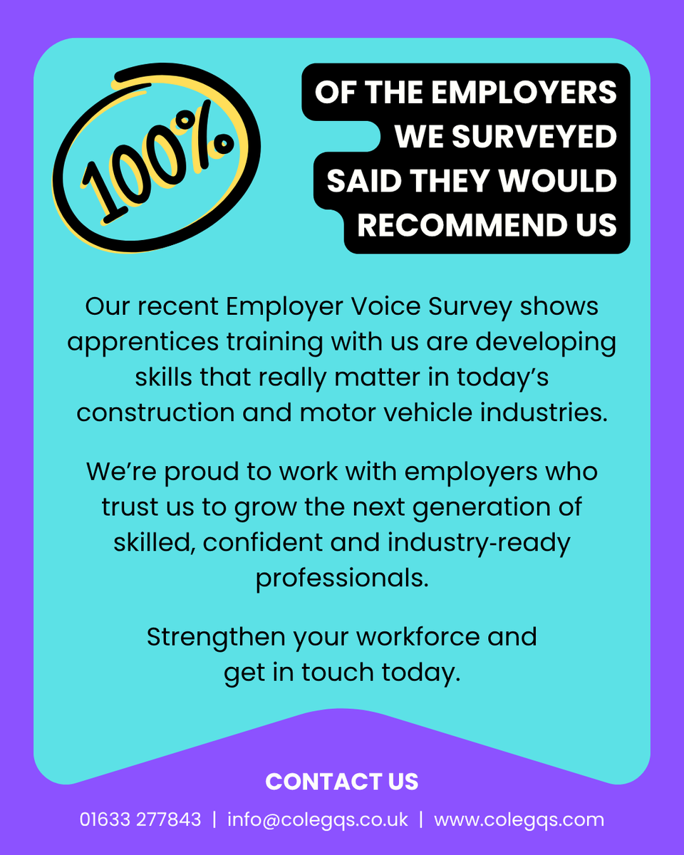 ColegQSOfficial's tweet photo. Strengthen your workforce and get in touch today! 📞
#Apprenticeships #ConstructionSkills #SouthWales #EmployerVoice #SkillsForLife #FutureWorkforce https://t.co/VZuzUF4J03