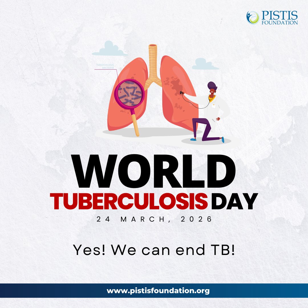 It’s #WorldTBDay 2026 and the global message is loud: Yes! We can End TB!
TB is interrupting children’s schooling and futures, but it is preventable and curable. 

Share this post and help us spread the message!
#YesWeCanEndTB #WorldTBDay #PISTISFoundation