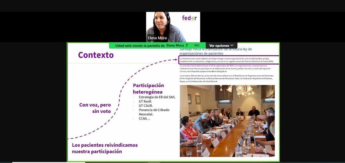 SINDROMENOONANC's tweet photo. La #ASNC ha estado presente de forma online en la siguiente #webinar de @FEDER_ONG
El Anteproyecto de Ley de las Organizaciones de Pacientes, impulsado por el Ministerio de Sanidad y apoyado por FEDER, busca reconocer jurídicamente a las entidades como piezas clave para el SNS https://t.co/KpNXYxNtEe