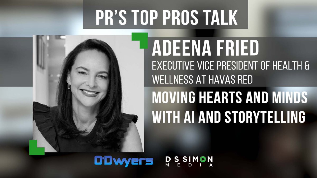 DSSimonMedia's tweet photo. Adeena Fried, Executive Vice President of Health &amp; Wellness at HAVAS Red US, shares how her team optimizes content for AI search while keeping storytelling at the center of every campaign.

Watch the podcast episode: https://t.co/p8Qk3w73fX

#AI #data #storytelling https://t.co/cPEigMWuOO
