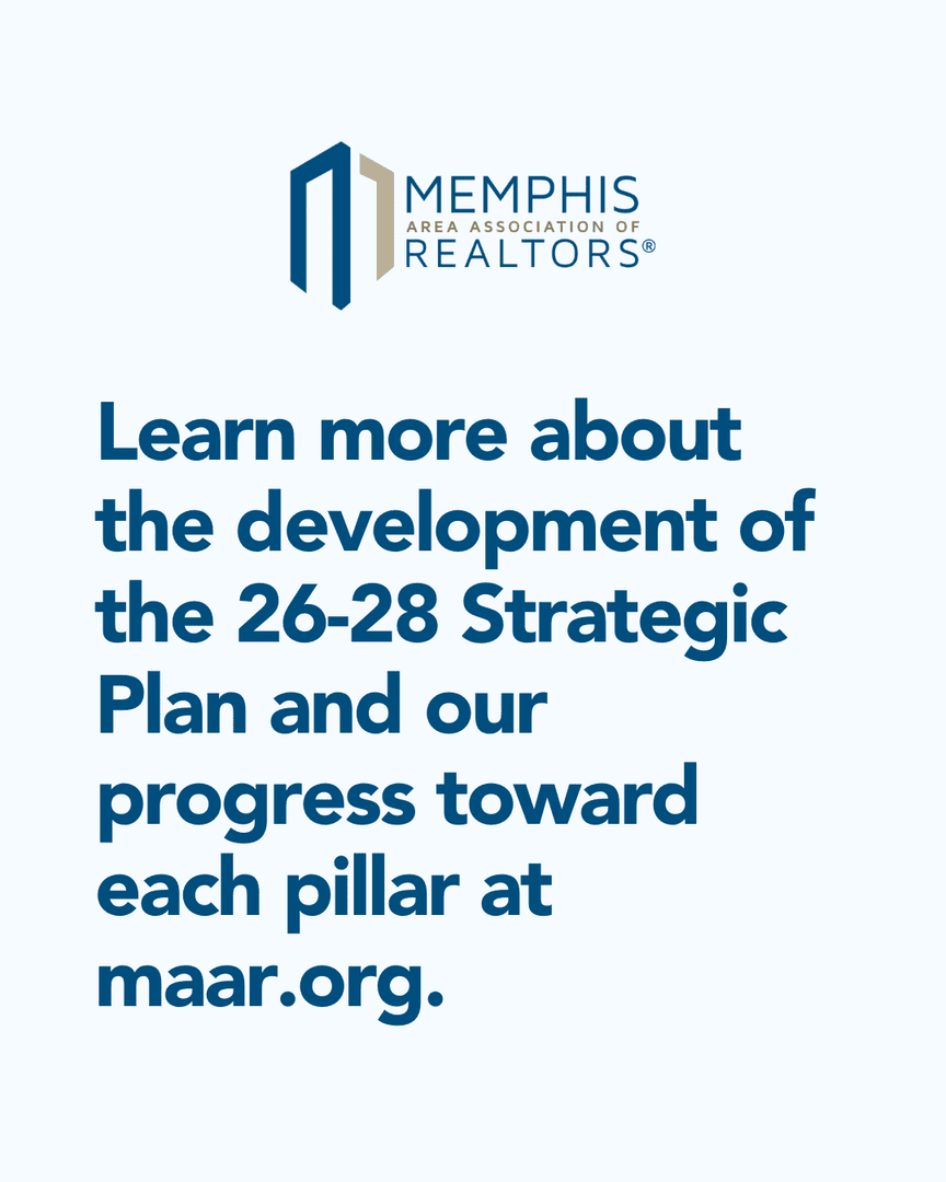 memphisrealtors's tweet photo. When we developed our Strategic Plan, we created a roadmap for the years ahead, taking a proactive approach to the coming changes in our industry and supporting our members. Learn more about our 2026-2028 Strategic Plan ➡️  https://t.co/YLX7brFItD https://t.co/k8Y3YgZSBA