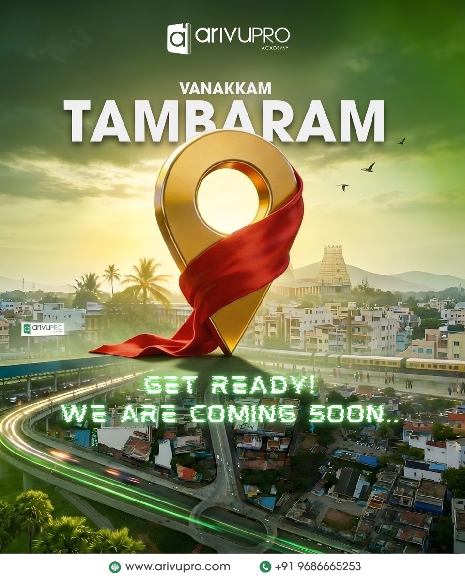 ArivuPro's tweet image. Vanakkam Tambaram 🙏 Something exciting is coming your way 👀

ArivuPro is expanding - bringing a new destination for success closer to you.

Your success journey starts here 🤝

READY AH? 🤩🤩🤩

#newbranch #comingsoon #tambaram #arivupro